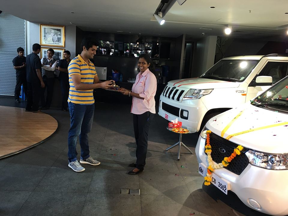 Team Sedrica receiving the Mahindra E2O car for further development and testing as we stood among the top 11 finalists in the Mahindra RISE driverless car challenge.